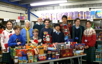 Sherborne Prep visits the Food Bank